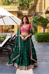 Lnb1449 Silk Satin Sequins And Thread Embroidery Work Lehenga Choli